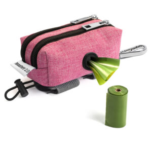 Pink Dog Poop Bag Dispenser and Treat Holder