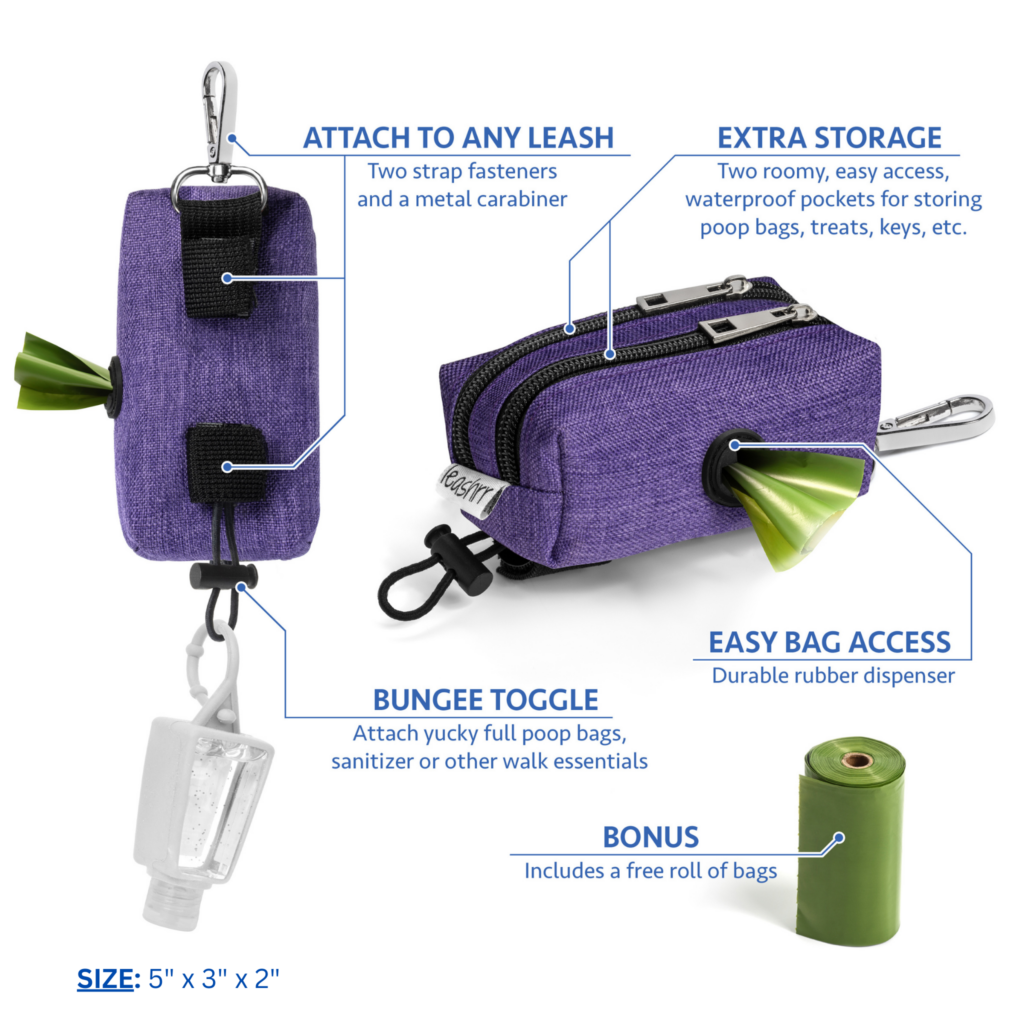 Leashrr 2.0 dual-use poop bag holder and treat pouch